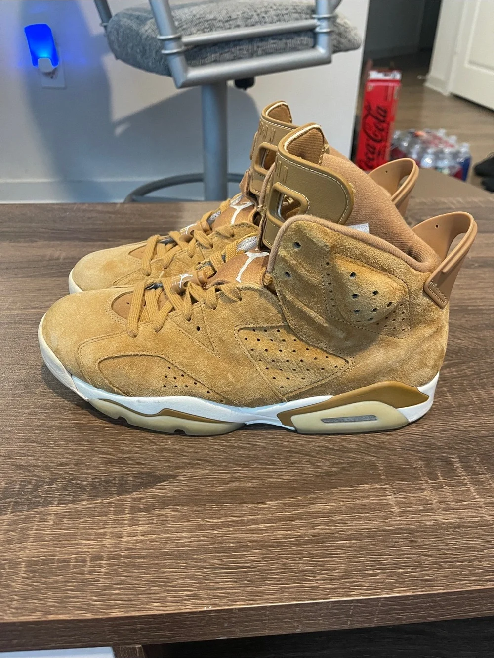 Jordan Men's Wheat/Brown Suede Sneakers